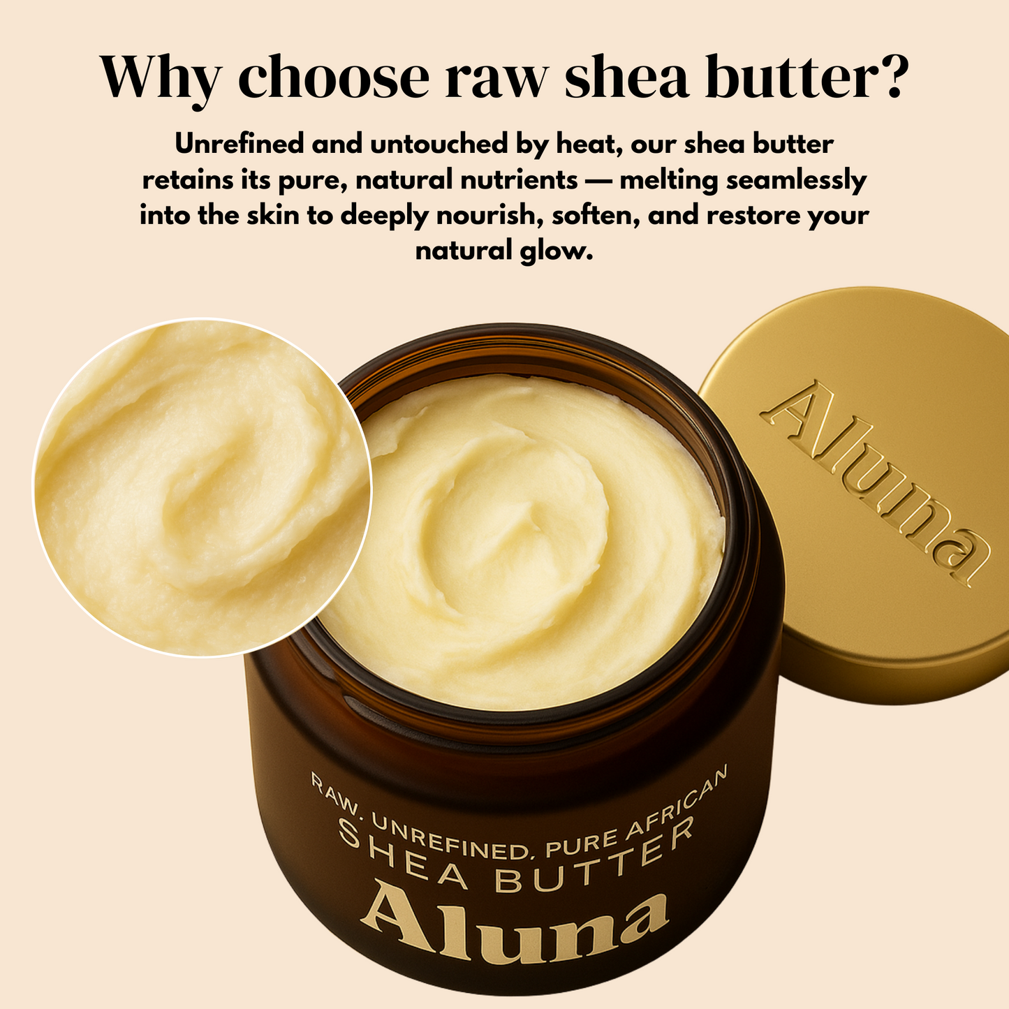 Aluna® Elfenben Sheasmør - BOGO udsalg