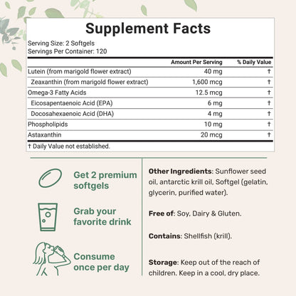 Øjenbeskyttelsesformel - Lutein-zeaxanthinkapsler fra AVIV™